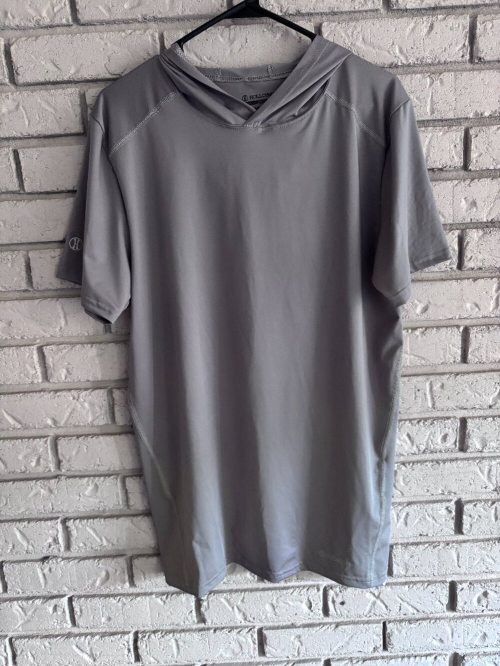 Share Holloway 222142 Men's Short Sleeve Grey Hoodie Powered by Coolcore Medium